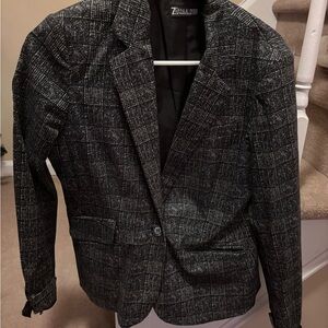 New York & Co. Black and Gray W Blazer